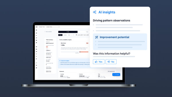 Greater Than's Crash Probability Hub and AI Coach with insights shown on a screen
