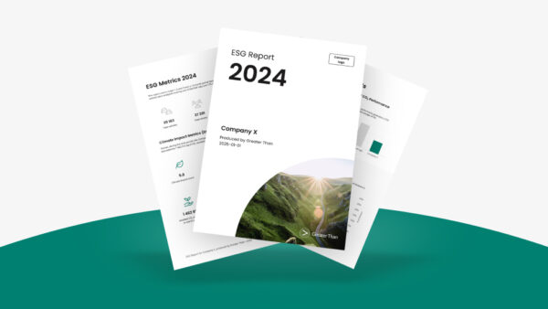 Example of a ESG report from Greater Than