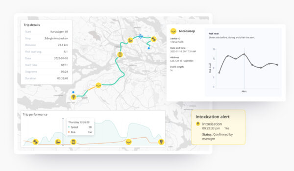 Greater Than's platform showing insights from Greater Than and Smart Eyes combined risk insights data.