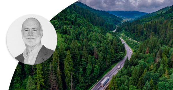 Jim Noble Global director fleet and head of North America and a freeway in the mountains