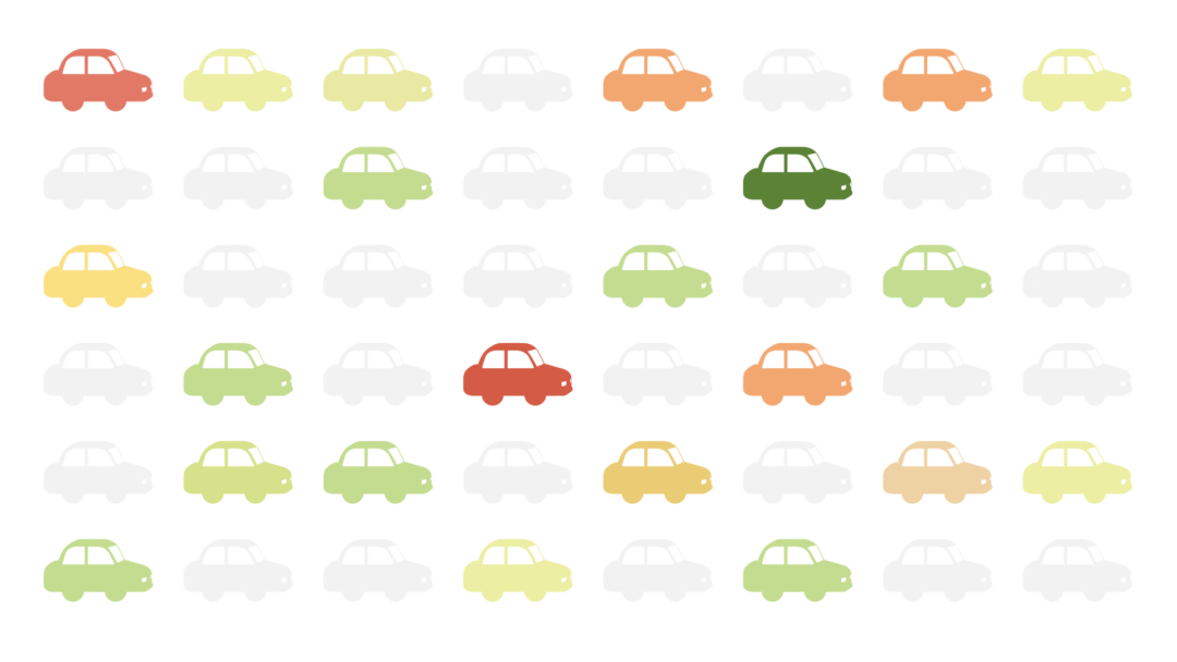 Cars in different colours