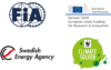 Logos showing the FIA, European Commission, Swedish Energy Agency and WWF Climate Solver.