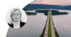 Road with cars going on the water between islands. Profile image of Johanna Forseke.