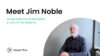Image of Jim Noble. Text saying 