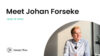 Image of Johan Forseke. Text saying 