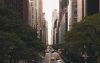 Cars driving in New York city