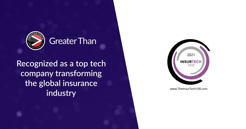 PR Greater Than recognized as one of the InsurTech100 2022