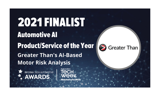 PR Greater Than shortlisted for 2021 Informa Tech Automotive Award – Automotive AI Product:Service of the Year