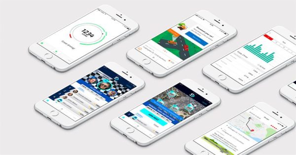Phones showing Greater Than's apps