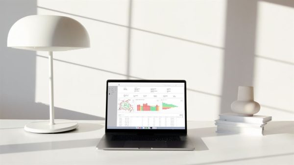 A laptop is sitting on a desk and showing Risk portfolio tracker