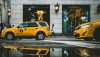 Yellow taxi cars on a street