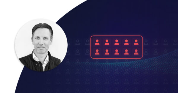 Anders Lindelöf, Chief Technology Officer at Greater Than, alongside a graphic highlighting a small group of high-risk drivers identified through driving data.