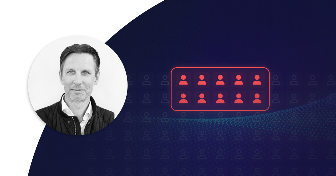 Anders Lindelöf, Chief Technology Officer at Greater Than, alongside a graphic highlighting a small group of high-risk drivers identified through driving data.