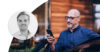 Author photo of Johan Forseke alongside a stock image of a man using a smartphone, illustrating a blog post about driver behavior, technology, and mobility insights.