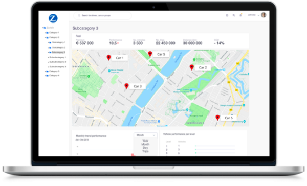 Zurich projects street map showing on computer screen